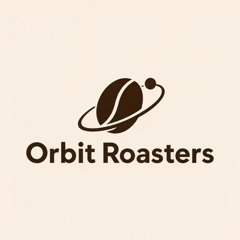FLUX 3 Image’s picture for “A minimalist logo for a coffee brand called "Orbit Roasters", flat vector, two colours, the name clearly lettered”