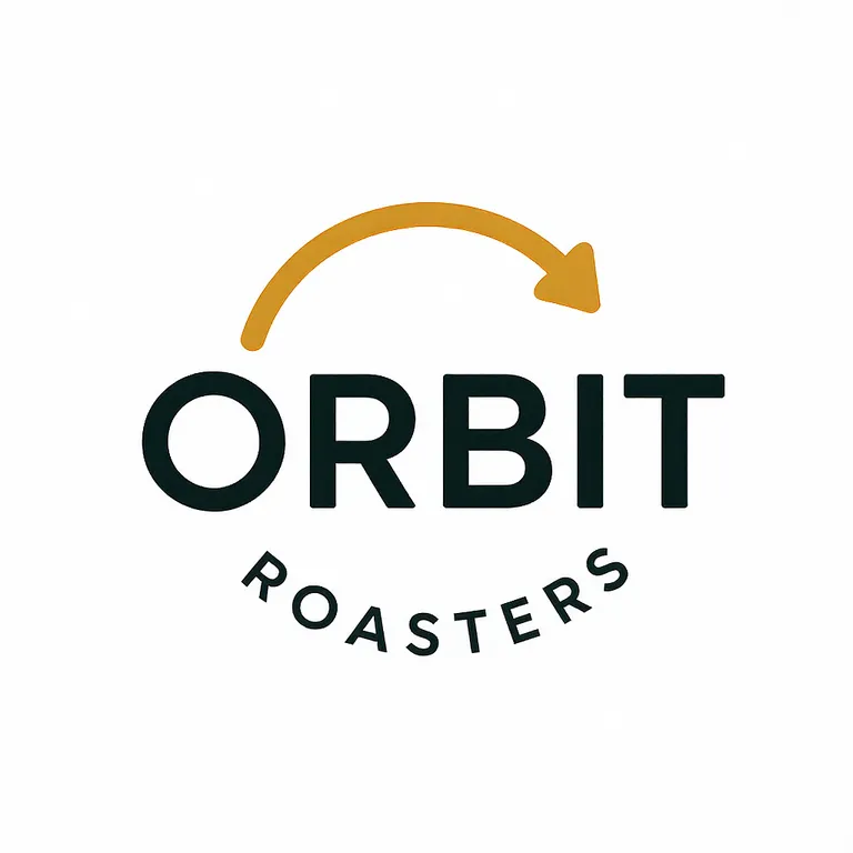 FLUX.1 Kontext Pro’s picture for “A minimalist logo for a coffee brand called "Orbit Roasters", flat vector, two colours, the name clearly lettered”