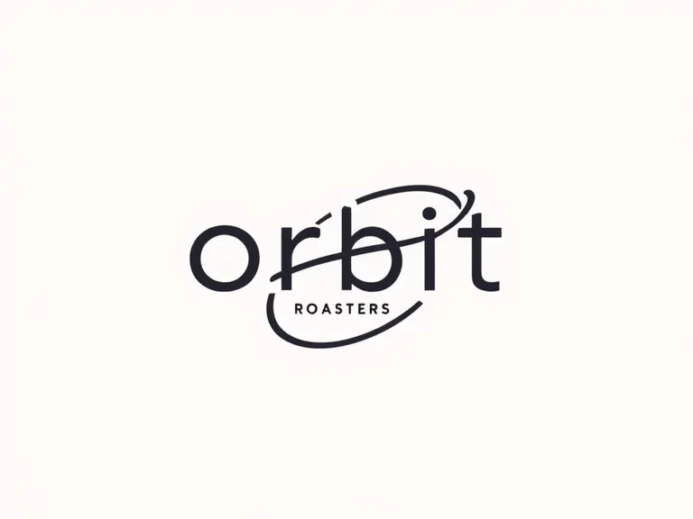 FLUX1.1 [pro]’s picture for “A minimalist logo for a coffee brand called "Orbit Roasters", flat vector, two colours, the name clearly lettered”