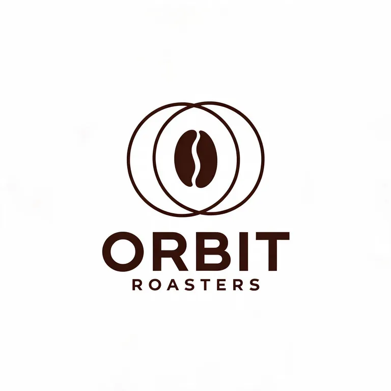 Seedream 5.0 Lite’s picture for “A minimalist logo for a coffee brand called "Orbit Roasters", flat vector, two colours, the name clearly lettered”