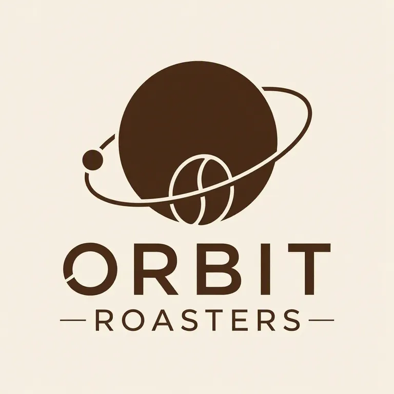 MAI-Image-2.6-Flash’s picture for “A minimalist logo for a coffee brand called "Orbit Roasters", flat vector, two colours, the name clearly lettered”