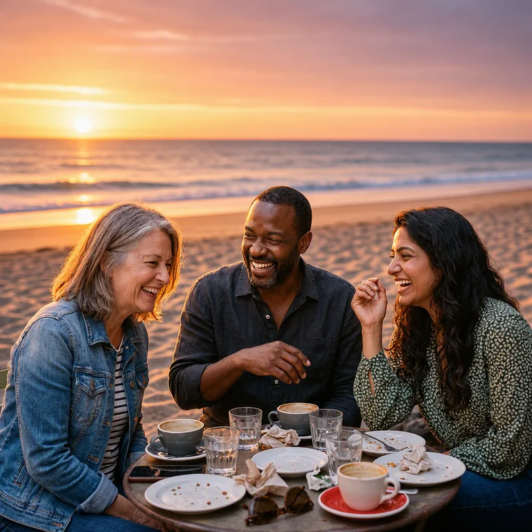 The café photo moved to a beach by MAI-Image-2.6