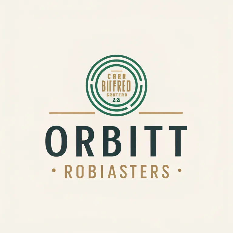 Recraft V2’s picture for “A minimalist logo for a coffee brand called "Orbit Roasters", flat vector, two colours, the name clearly lettered”