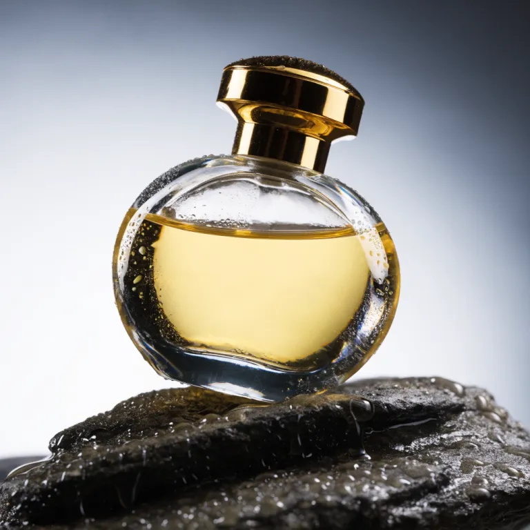 Recraft V4.1 Flash’s picture for “A glass perfume bottle on wet black stone, soft studio lighting, water droplets, high-end product photography”