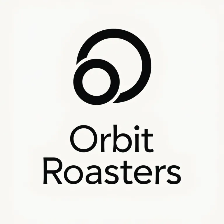 Recraft V4.1’s picture for “A minimalist logo for a coffee brand called "Orbit Roasters", flat vector, two colours, the name clearly lettered”