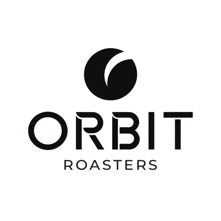 Recraft V4’s picture for “A minimalist logo for a coffee brand called "Orbit Roasters", flat vector, two colours, the name clearly lettered”