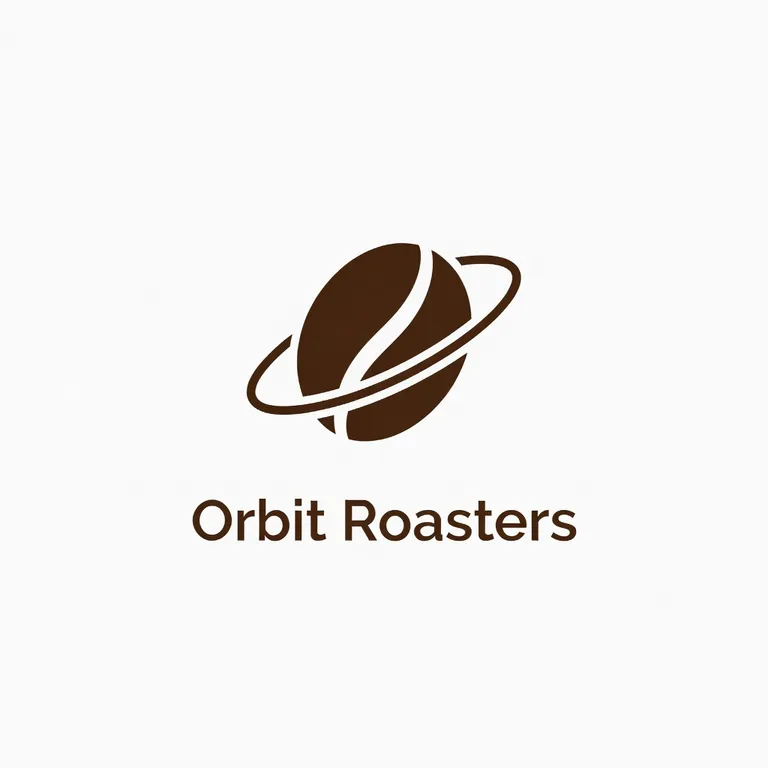 Grok Imagine Image’s picture for “A minimalist logo for a coffee brand called "Orbit Roasters", flat vector, two colours, the name clearly lettered”